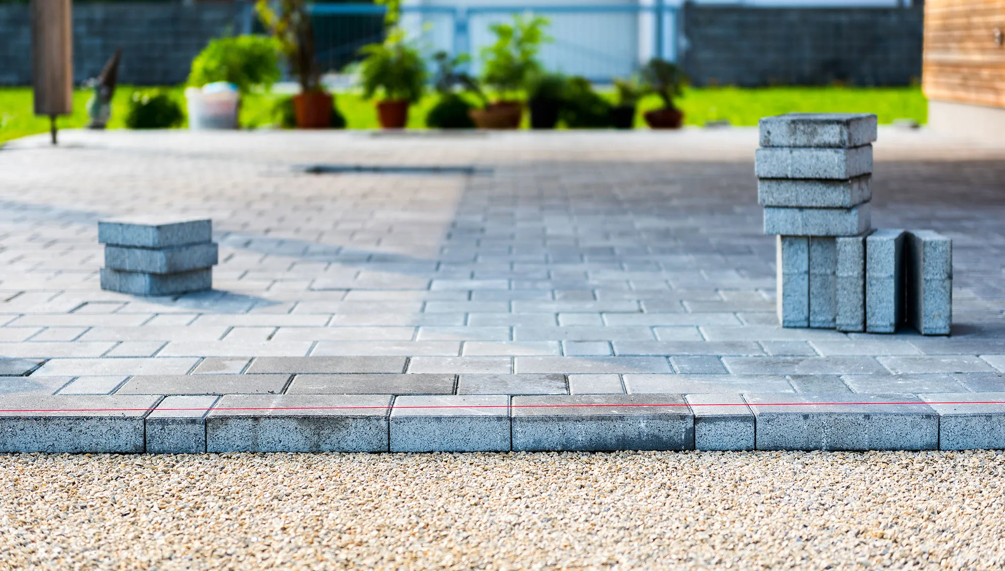 Professional block paving driveway installation