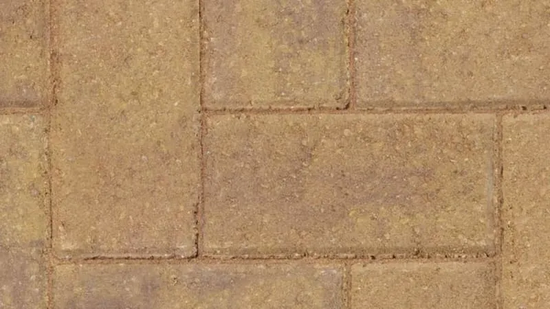 Bracken-colored block paving swatch with earthy tones