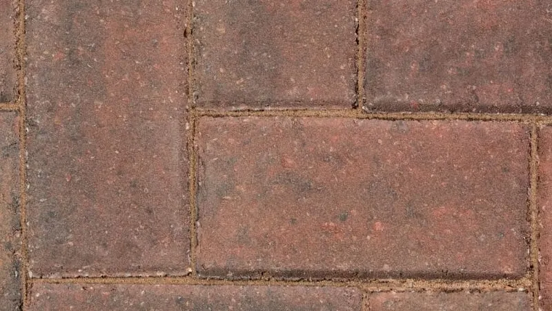 Brindle-colored block paving swatch with a mixed hue