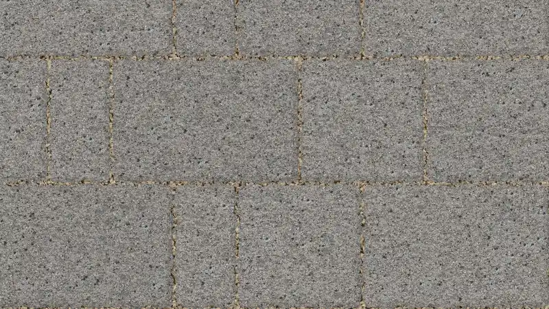 Silver grey textured block paving with a sleek appearance