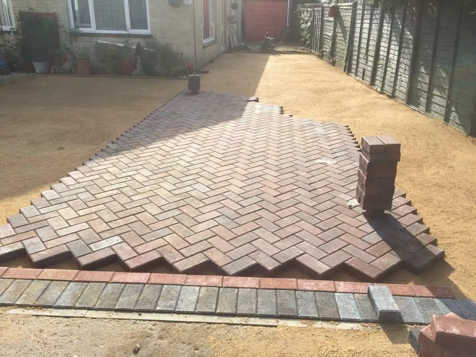 Block paving project in progress