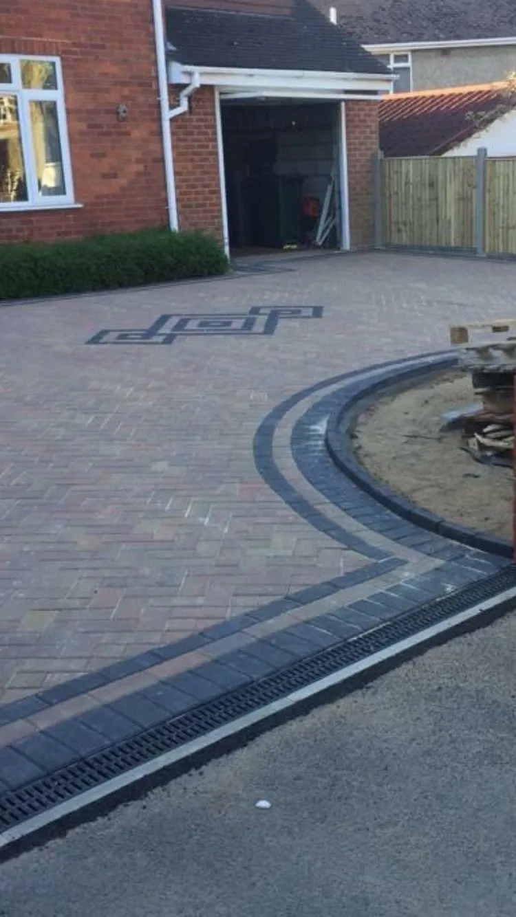 Paved driveway with a clean finish