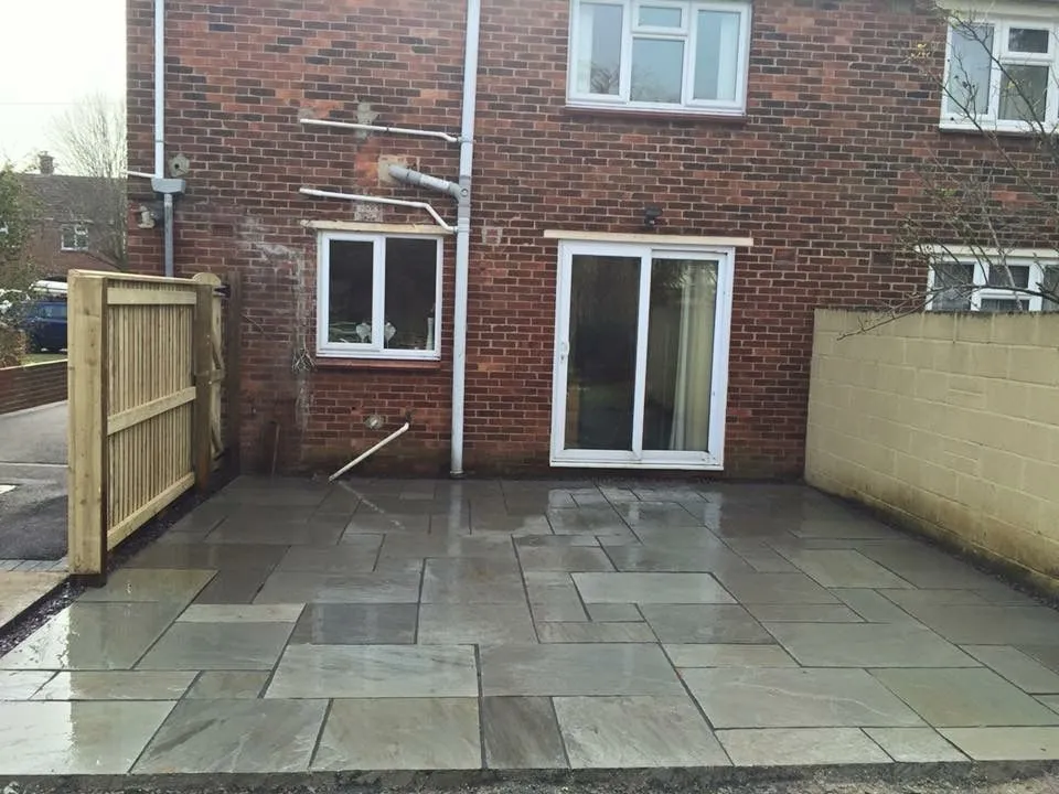 Indian sandstone paving for garden patio
